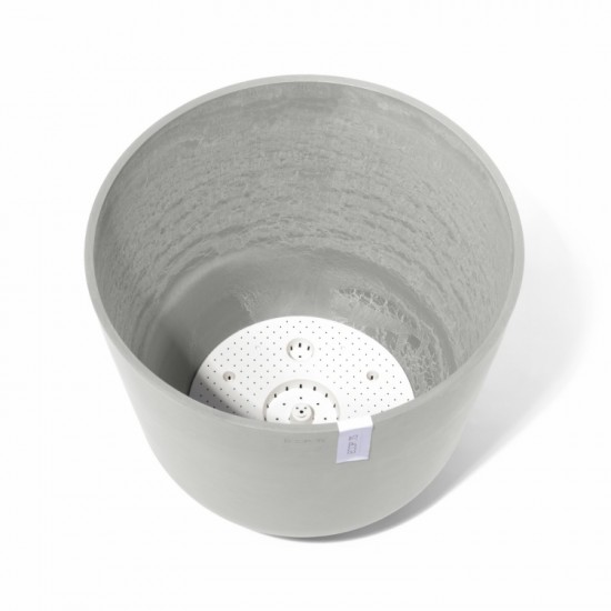 Oslo round pot 55 White Grey Oslo pot 