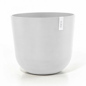 Oslo round pot 55 Pure White