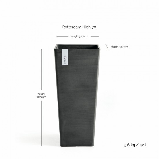 Rotterdam High pot 70 Dark Grey Rotterdam high pot Rotterdam High pot 70 Dark Grey Rotterdam high pot