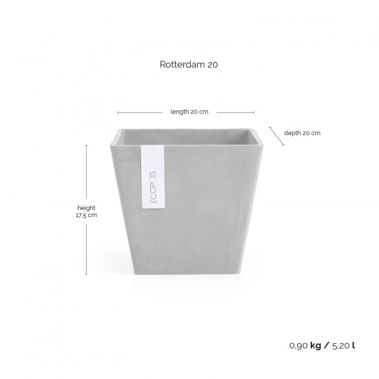 Rotterdam square pot 20 Taupe Rotterdam pot Rotterdam square pot 20 Taupe Rotterdam pot