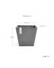 Rotterdam square pot 30 Grey Rotterdam pot Rotterdam square pot 30 Grey Rotterdam pot