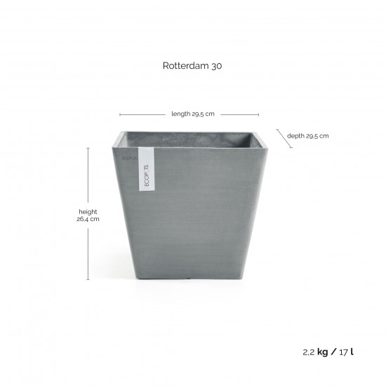 Rotterdam square pot 30 Blue Grey Rotterdam pot Rotterdam square pot 30 Blue Grey Rotterdam pot