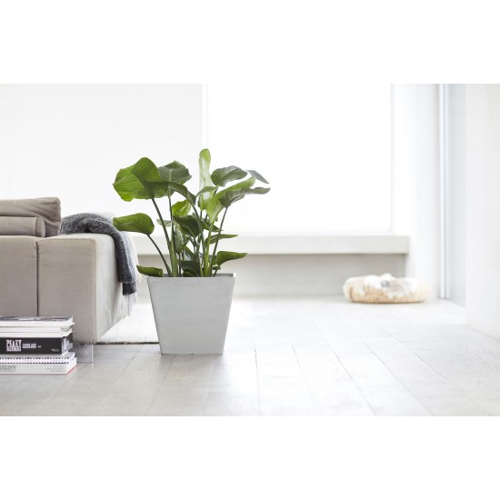 Rotterdam square pot 40 White Grey Rotterdam pot Rotterdam square pot 40 White Grey Rotterdam pot