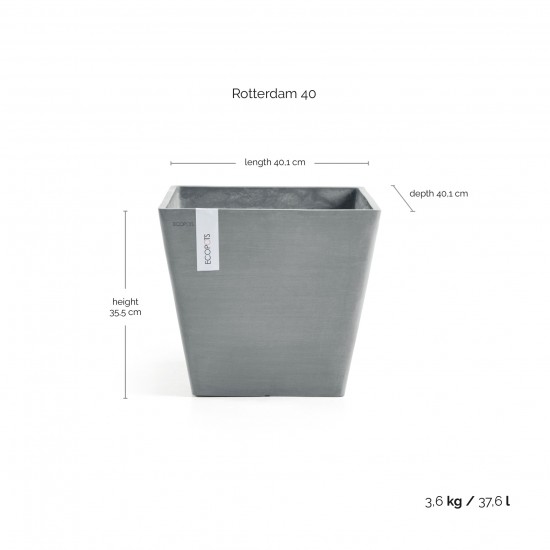 Rotterdam square pot 40 Blue Grey Rotterdam pot Rotterdam square pot 40 Blue Grey Rotterdam pot