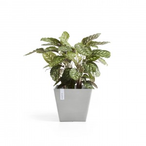 Rotterdam square pot 50 White Grey