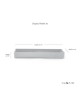 Saucer rectangular 20 Grey Display platter