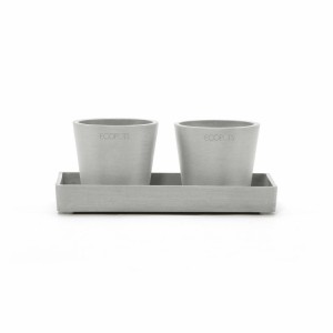 Saucer rectangular 20 White Grey