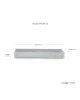 Saucer rectangular 25 White Grey Display platter