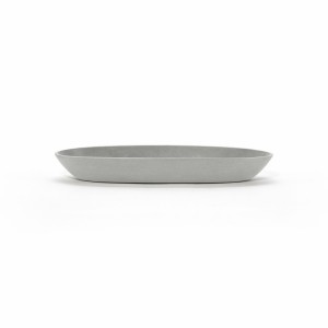 Saucer oval 30 White Grey