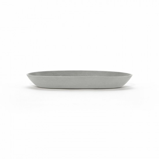 Saucer oval 30 White Grey Oval saucers