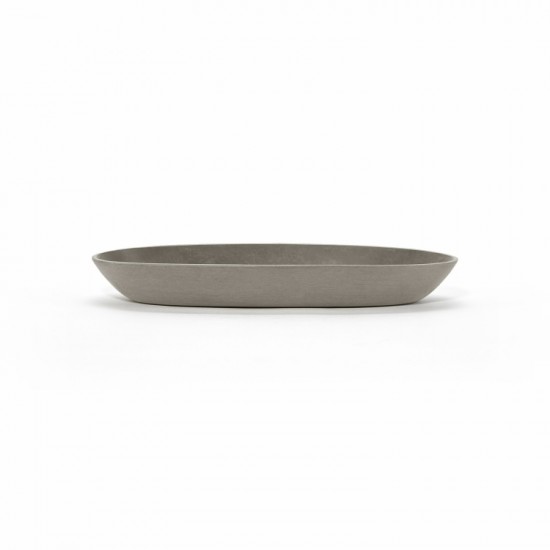 Saucer oval 30 Taupe Oval saucers