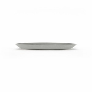 Saucer oval 43 White Grey