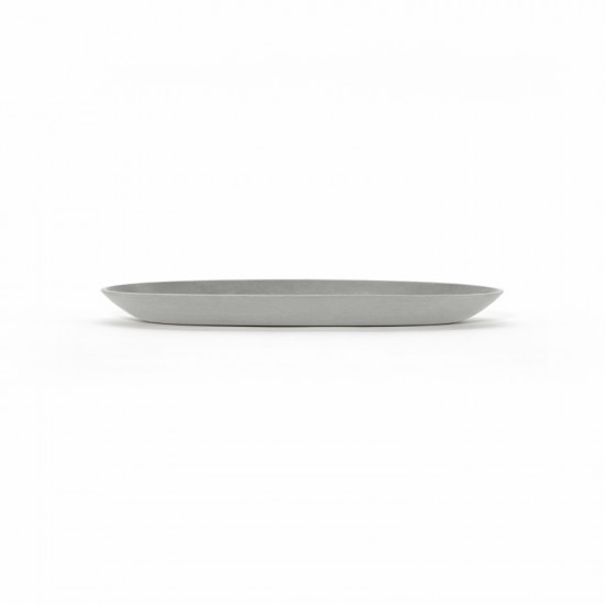 Saucer oval 43 White Grey Oval saucers