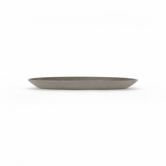 Saucer oval 43 Taupe Oval saucers
