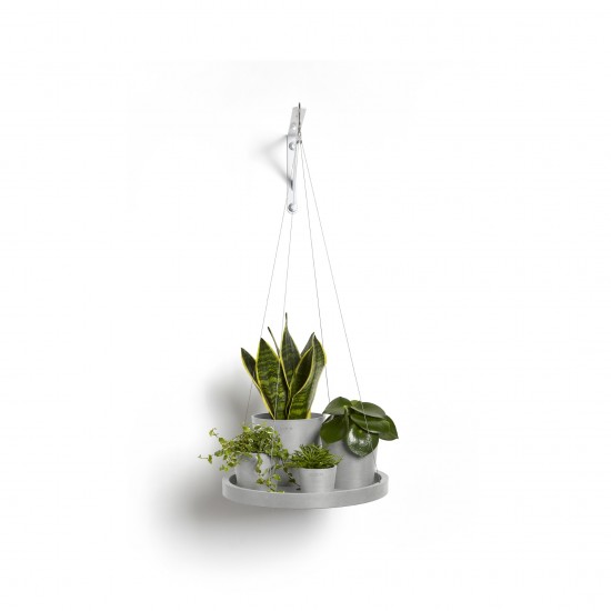 Hanging saucer White Grey Round pots Hanging saucer White Grey Round pots