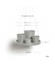 Hanging saucer White Grey Round pots Hanging saucer White Grey Round pots