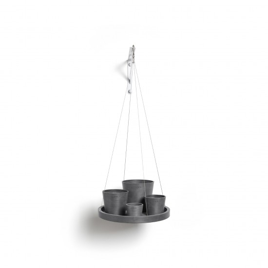 Hanging saucer Grey Round pots Hanging saucer Grey Round pots