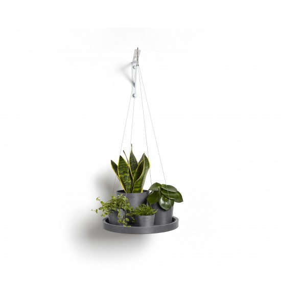 Hanging saucer Grey Round pots Hanging saucer Grey Round pots