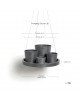 Hanging saucer Grey Round pots Hanging saucer Grey Round pots