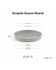 Saucer round 15 White Grey Round saucers 