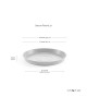 Saucer round 37 White Grey Round saucers 