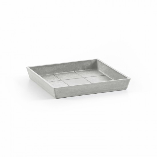 Saucer square 18 White Grey Square saucers Saucer square 18 White Grey Square saucers