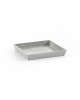 Saucer square 18 White Grey Square saucers 