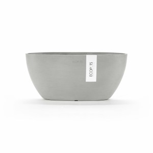 Oval pot Sofia 30 White Grey