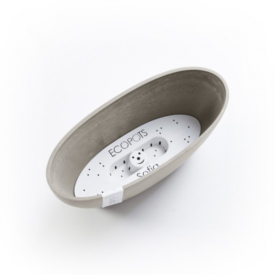 Oval pot Sofia 30 Taupe Sofia pot Oval pot Sofia 30 Taupe Sofia pot