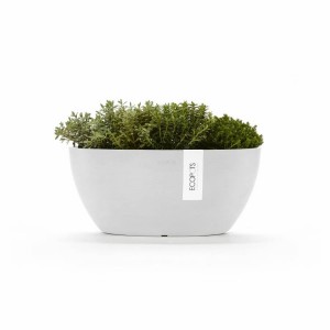 Oval pot Sofia 30 Pure White