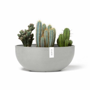 Oval pot Sofia Big 43 White Grey