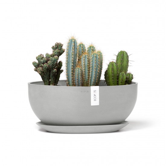 Oval pot Sofia Big 43 White Grey Sofia big pot Oval pot Sofia Big 43 White Grey Sofia big pot