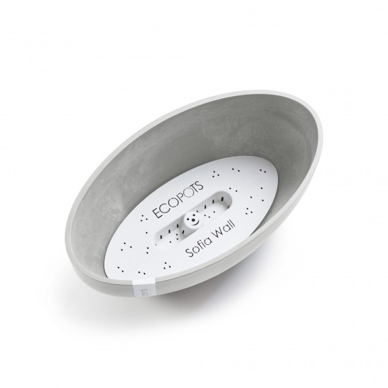 Oval pot Sofia Big 43 White Grey Sofia big pot Oval pot Sofia Big 43 White Grey Sofia big pot
