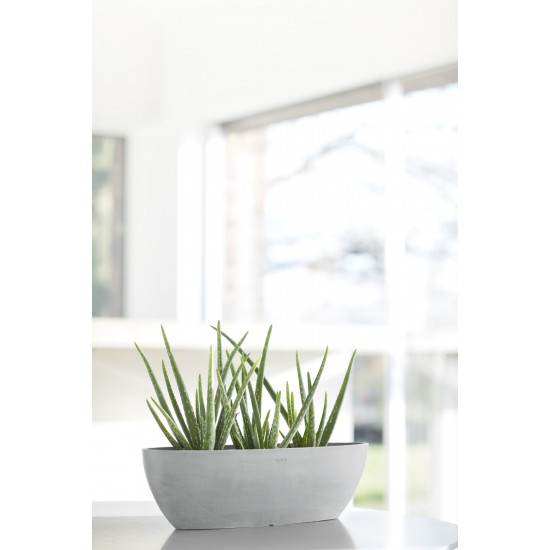 Oval pot Sofia Long 56 White Grey Sofia long pot Oval pot Sofia Long 56 White Grey Sofia long pot