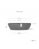 Oval pot Sofia Long 56 Grey Sofia long pot Oval pot Sofia Long 56 Grey Sofia long pot