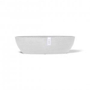 Oval pot Sofia Long 56 Pure White