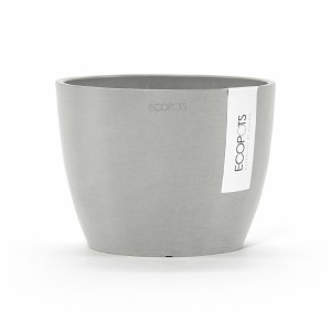 Stockholm round small pot White Grey