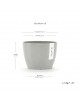 Stockholm 16 round small pot White Grey Stockholm pot Stockholm 16 round small pot White Grey Stockholm pot
