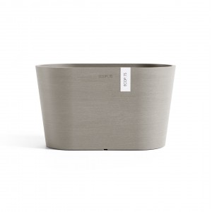 Oval pot Tokyo 30 Taupe