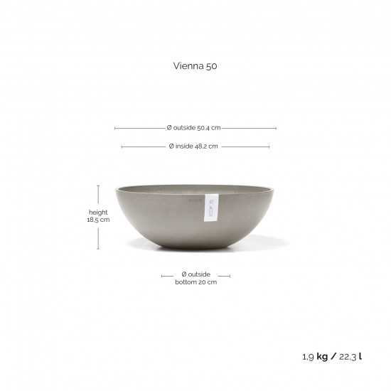 Vienna round pot 50 Taupe Round pots Vienna round pot 50 Taupe Round pots