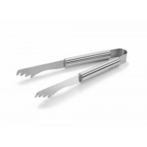 Stainless steel short cooking tongs