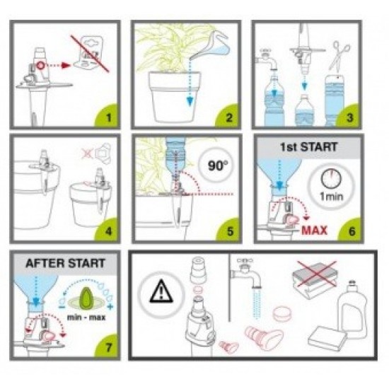 Drip watering system Aqouaflora Basic 8000-6343 Watering programmers