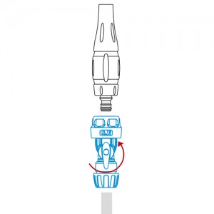 Hose connector with valve 1/2" inch 8000-5024 blister 