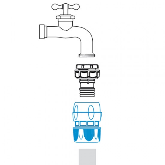 Hose connector high flow 1" inch 8004-3040 Connectors