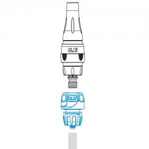 Ταχυσύνδεσμος aquastop 1/2" ίντσας γκρι 8029-3063 χύμα 