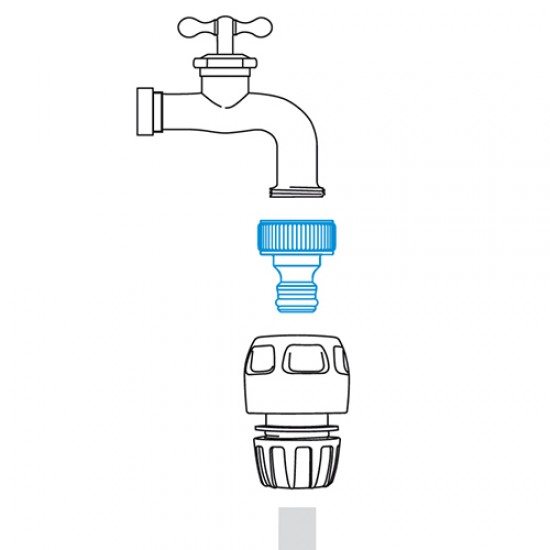 Threaded tap connector 3/4" 8004-3433 tag  Tap connectors