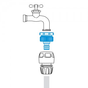 Threaded tap connector 1" inch 8000-3436