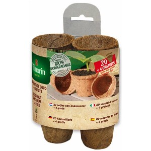 Coconut sowing seeds cups 8x8cm 24pc