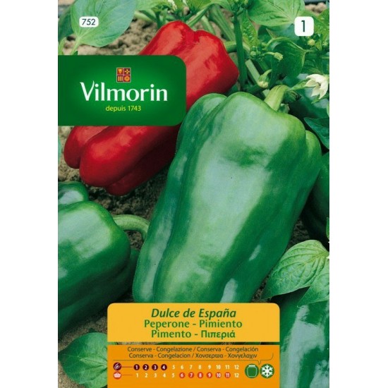 Pepper Doux D'Espagne 752F Vegetable seeds Pepper Doux D'Espagne 752F Vegetable seeds